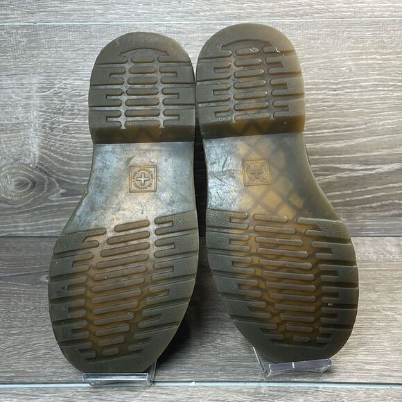 Dr Martens Delaney Little Girl Sz 2 Black Leather 8-Eye Lace Up Zip Combat Boots - Picture 7 of 10